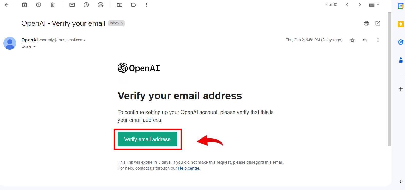 ChatGPT Verified your Email